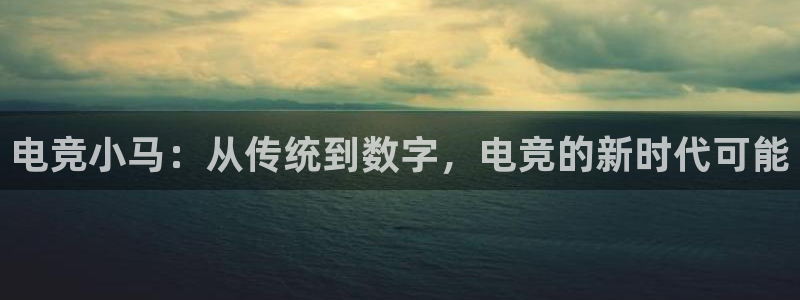 uwin电竞集团：电竞小马：从传统到数字，电竞的新时代可能